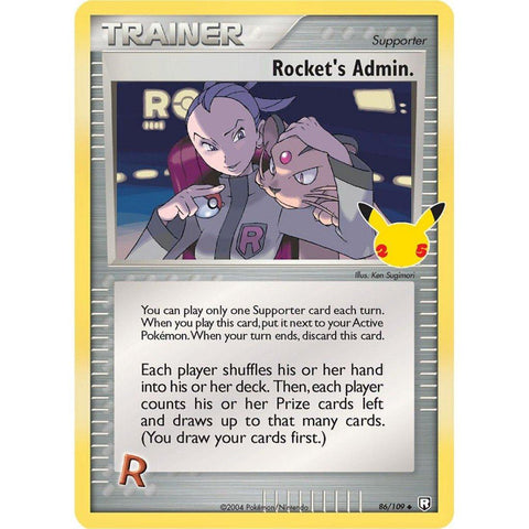 Rocket's Admin. (EX Team Rocket Returns) 86/109 Uncommon Pokemon Card (Celebrations Classic Collection)