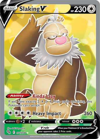 Slaking V 077/078 Ultra Rare Pokemon Card (Pokemon GO!)