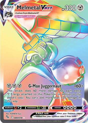 Melmetal 080/078 Rainbow Secret Rare Pokemon Card (Pokemon GO!)