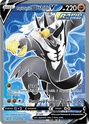 Rapid Strike Urshifu V 152/163 - SWSH - Battle Styles - Pokemon Single Card