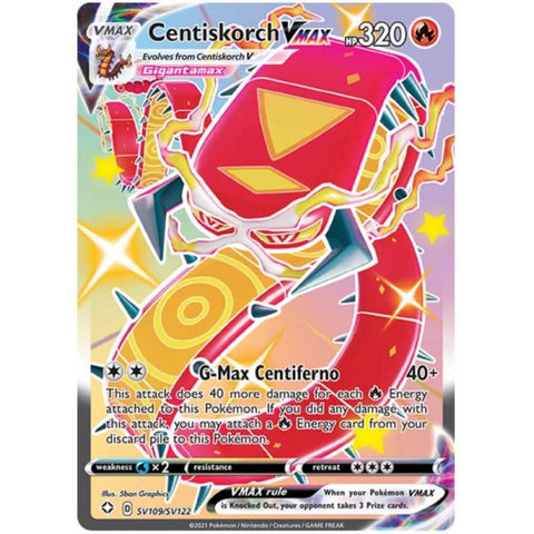 Centiskorch VMAX SV109/SV122 Shiny Rare Pokemon Card (Shining Fates)