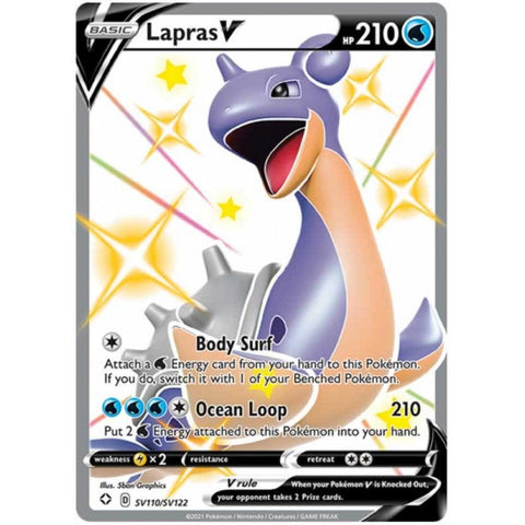 Lapras V SV110/SV122 Shiny Rare Pokemon Card (Shining Fates)
