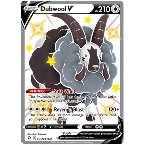 Dubwool V SV120/SV122 Shiny Rare Pokemon Card (Shining Fates)