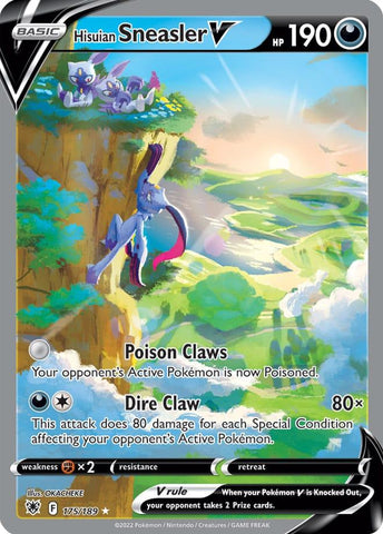 Hisuian Sneasler V 175/189 Ultra Rare Pokemon Card (SWSH Astral Radiance)