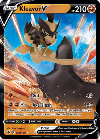 Kleavor V 087/189 Ultra Rare Pokemon Card (SWSH Astral Radiance)