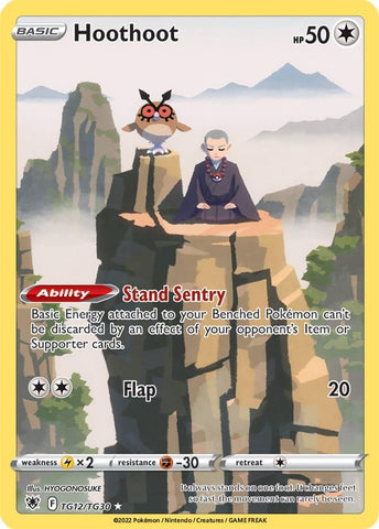 Hoothoot TG12/TG30 Ultra Rare Pokemon Card (SWSH Astral Radiance)