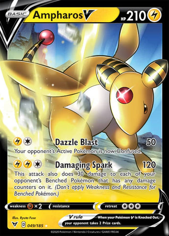 Ampharos V 049/185 - SWSH - Vivid Voltage - Pokemon Single Card