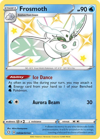 Frosmoth SV034/SV122 Shiny Rare Pokemon Card (Shining Fates)