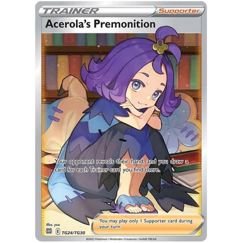 Acerola's Premonition TG24/TG30 Rare Ultra Pokemon Card (SWSH Brilliant Stars)