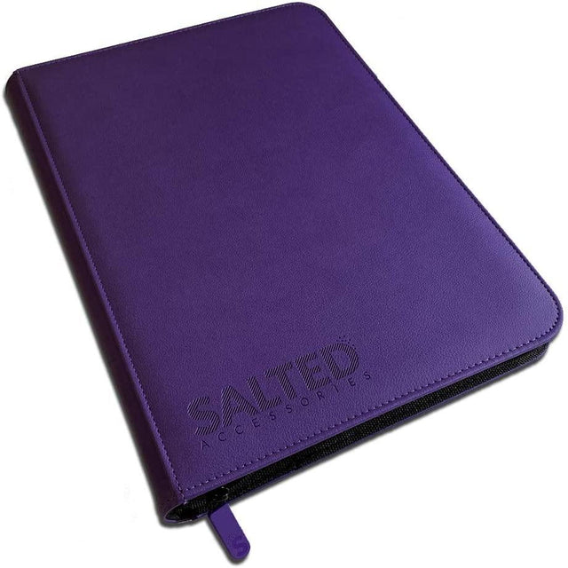 Salted Accessories - Base Collection - 9-Pocket Zip Binder - Violet - JET Cards