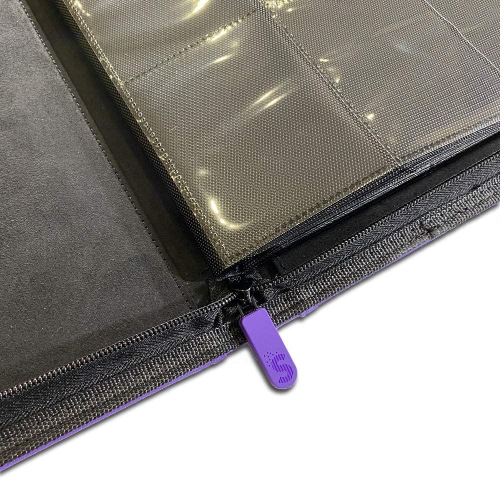 Salted Accessories - Base Collection - 9-Pocket Zip Binder - Violet - JET Cards
