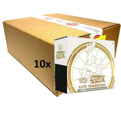 Pokemon Brilliant Stars Elite Trainer Box (Sealed Case Of 10 Boxes)