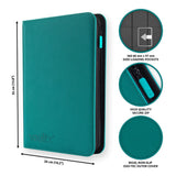 Vault X - 9-Pocket Exo-Tec® - Zip Binder - Teal