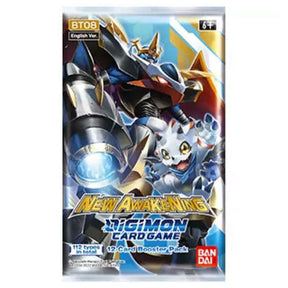 Digimon Card Game - BT08 - New Awakening - Booster Pack (12 Cards) - JET Cards