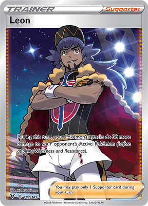 Leon 182/185 (Full Art Trainer) - SWSH - Vivid Voltage - Pokemon Single Card - JET Cards