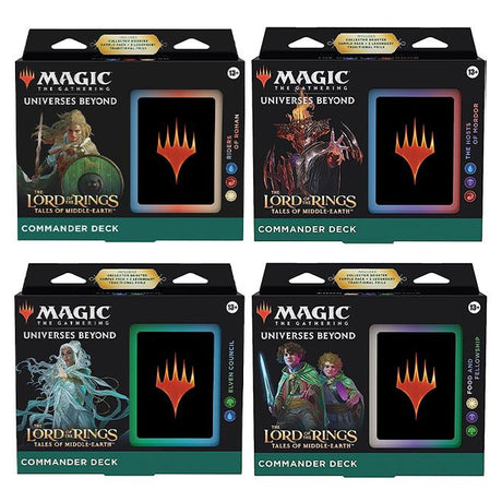 Magic The Gathering - The Lord Of The Rings - Tales Of Middle-Earth - Commander Deck - Bundle Of 4 - JET Cards