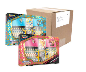 Pokemon - Crown Zenith - Shiny Zacian/Zamazenta Premium Figure Collection (Sealed Case Of 6 Boxes) - JET Cards