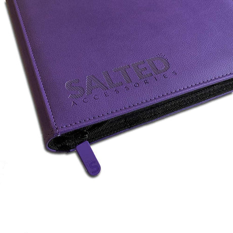 Salted Accessories - Base Collection - 9-Pocket Zip Binder - Violet - JET Cards