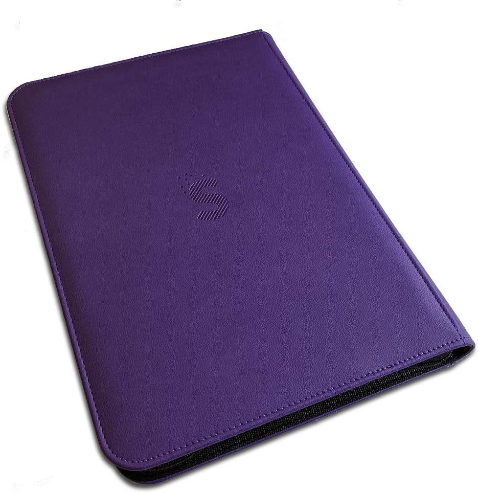 Salted Accessories - Base Collection - 9-Pocket Zip Binder - Violet - JET Cards
