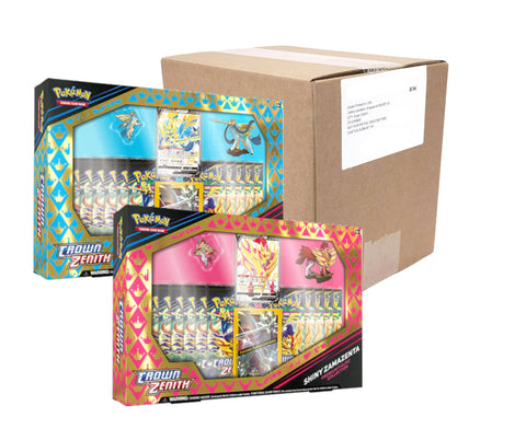 Pokemon - Crown Zenith - Shiny Zacian/Zamazenta Premium Figure Collection (Sealed Case Of 6 Boxes)